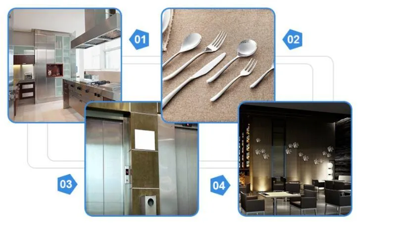 لوح فولاذ مقاوم للصدأ مقاس 18 قياس، تقنية مدلفنة على البارد، سطح BA، سطح 2B 3